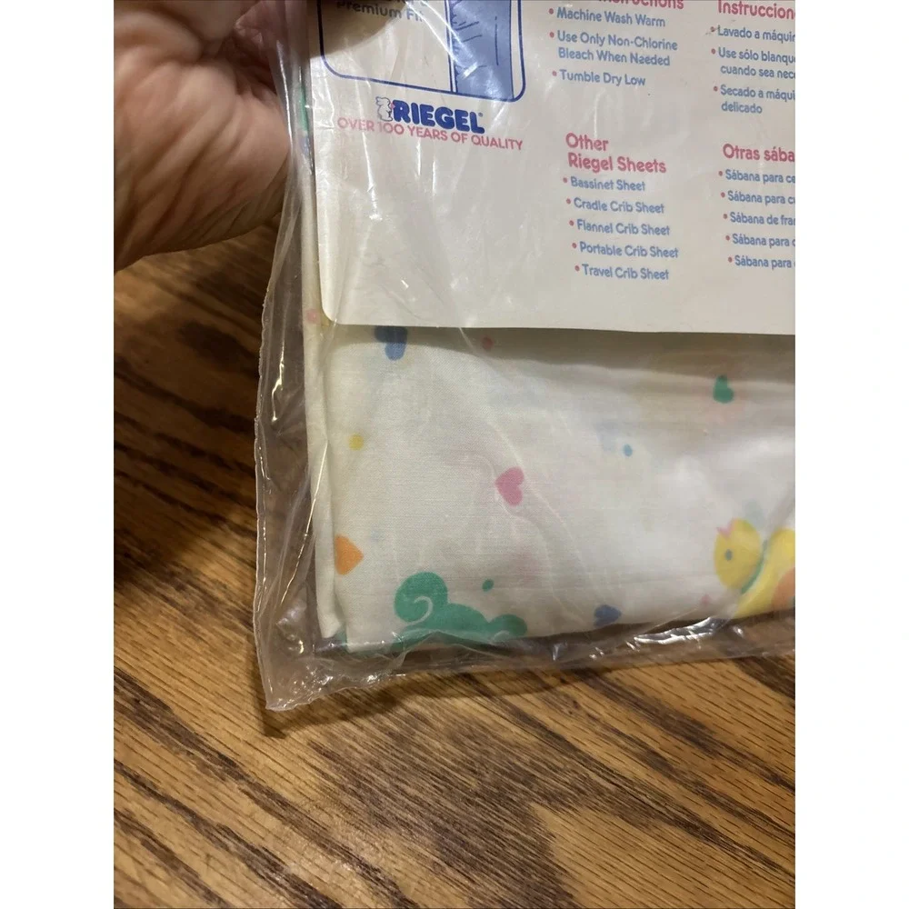 NEW VINTAGE RIEGEL STRETCH END CRIB‎ SHEET TODDLER BED COLORFUL ZOO ANIMALS USA